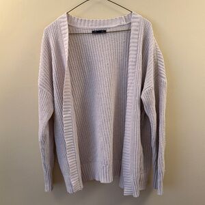 American Eagle Outfitters Women's Soft Pink Open Cardigan